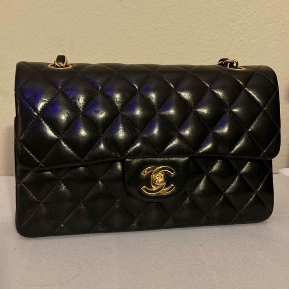 Vintage CHANEL Lambskin Double Flap Bag medium 2005 (9 Series) - Picture 1 of 16